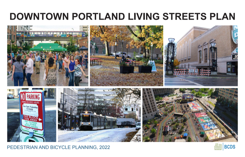 DOWNTOWN PORTLAND LIVING STREETS PLAN report cover