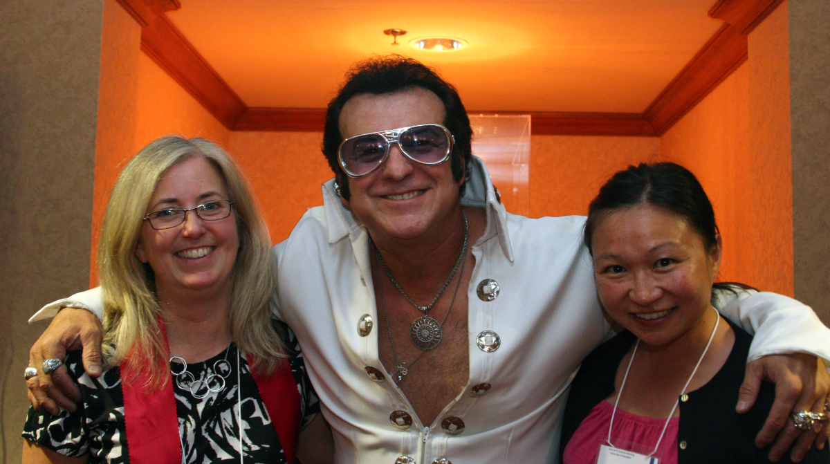 Hagedorn and Dill with Elvis impersonator