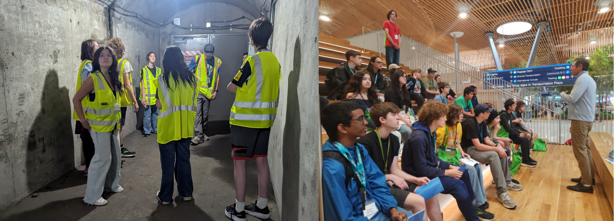 Students on TriMet and PDX Airport tours