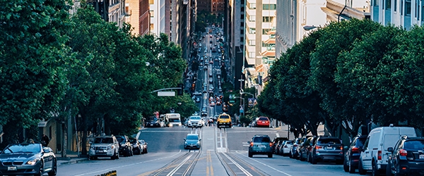 Image of a street with cars