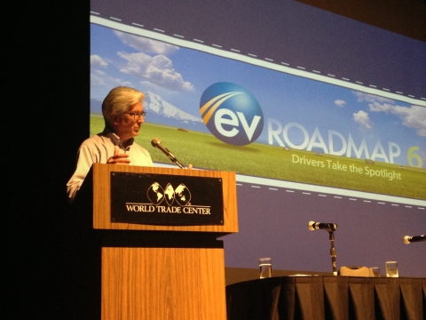 George Beard, Portland State University, opens the EVRoadmap 6 conference