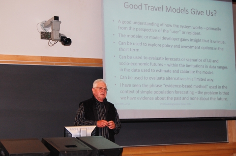 T. Keith Lawton presents during the final session of the OTREC transportation modeling seminar series June 8, 2012. The entire eight-week series is now archived.
